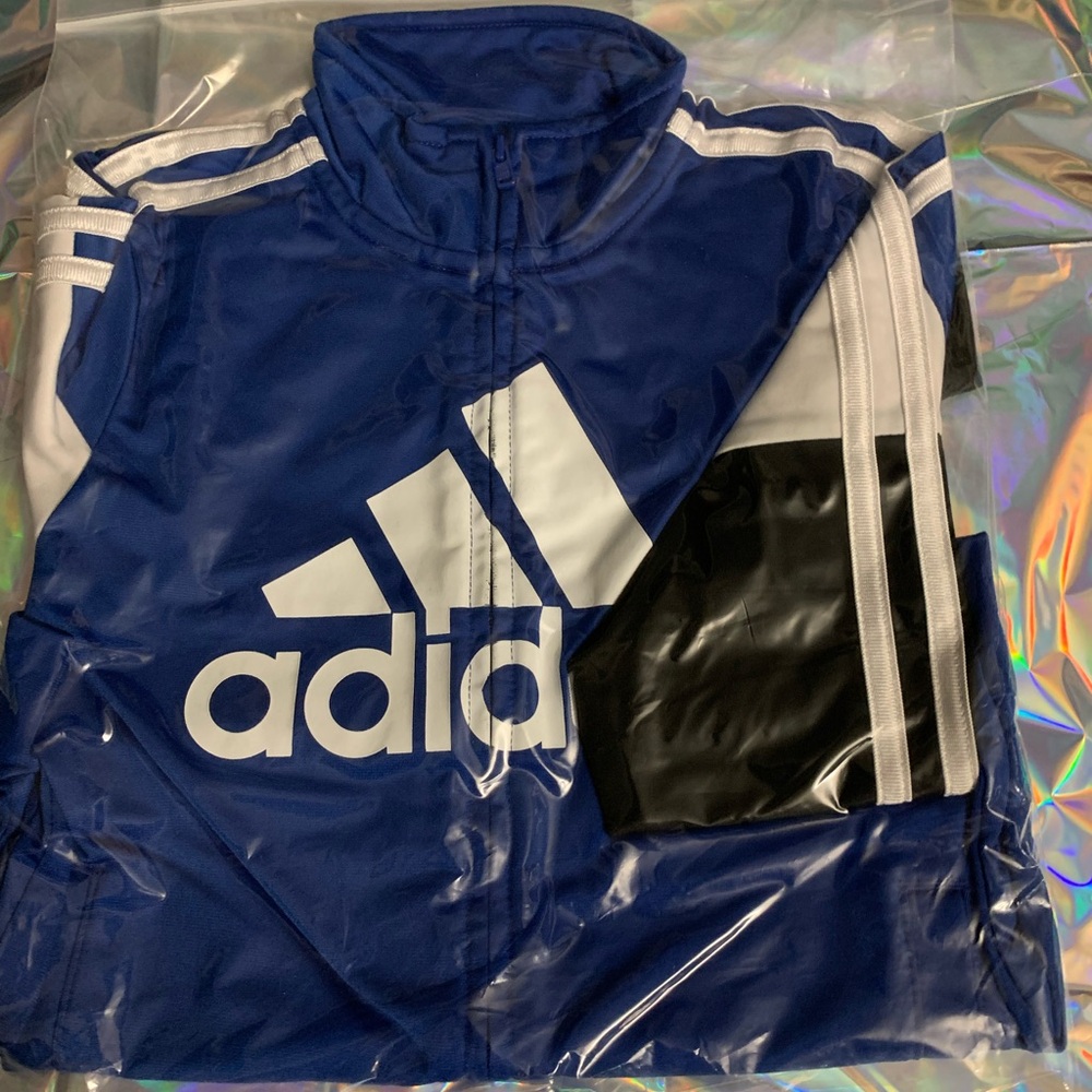 Adidas Royal Blue and White Sports Jacket
